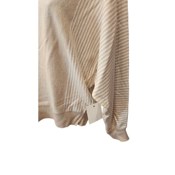 NWT Autumn Skye sz M beige slub Batwing knit sweater Neutral winter warm NEW - Picture 3 of 8